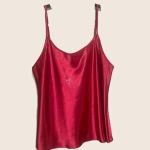 Gillian & O’Malley red sparkly slip on tank top Size XL Y2k